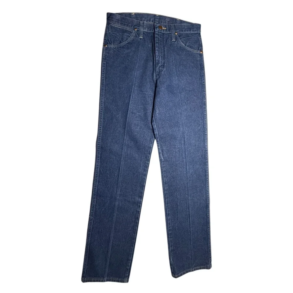 Wrangler 13MWZ Cowboy Cut Jeans Mens 30x34 Dark Wash Straight Leg Denim